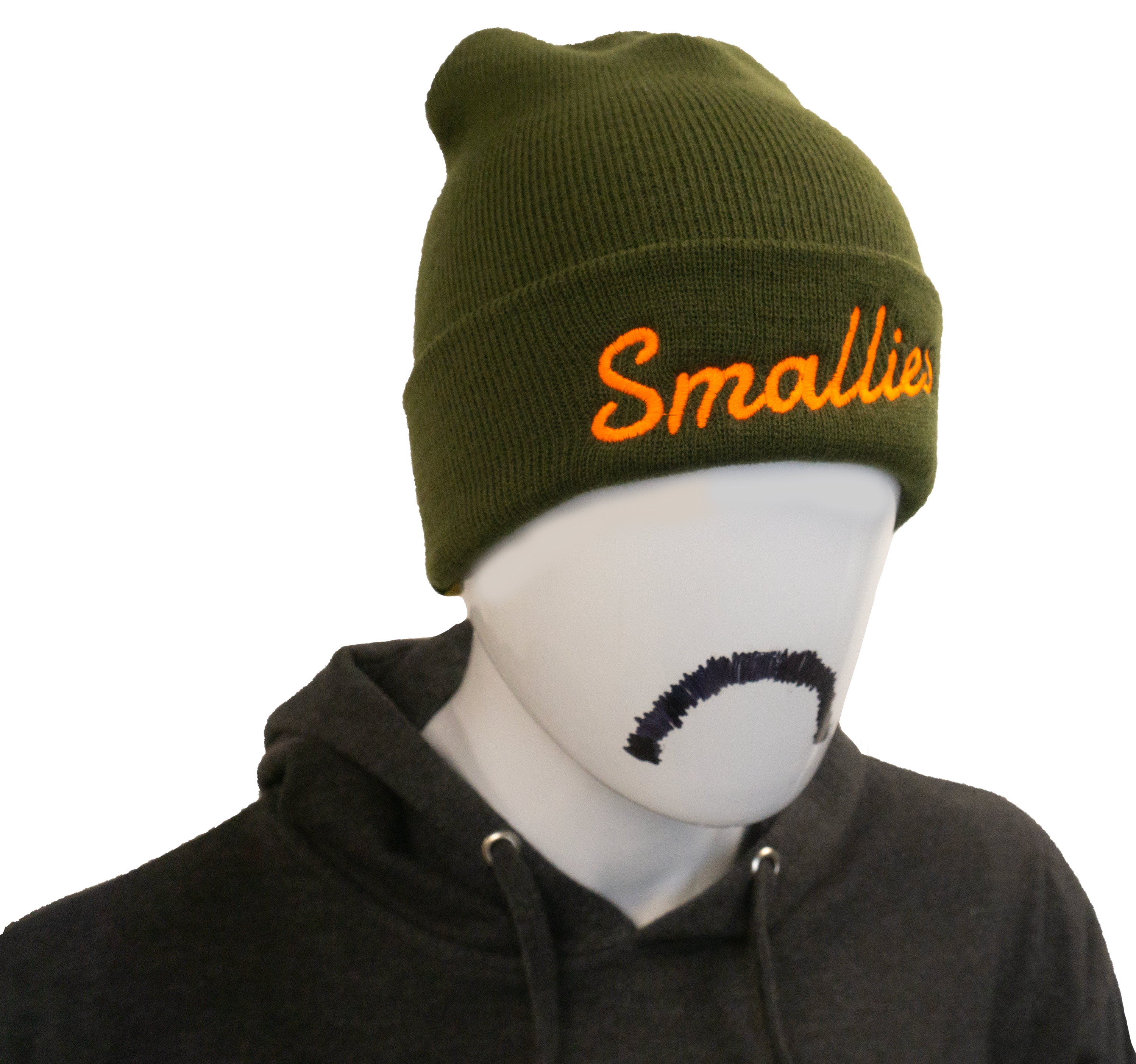 Smallies Beanie - Olive/Blaze Orange