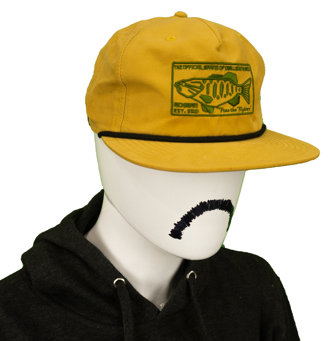 Free the Fighter Embroidered Hat Mustard/Green Achigan