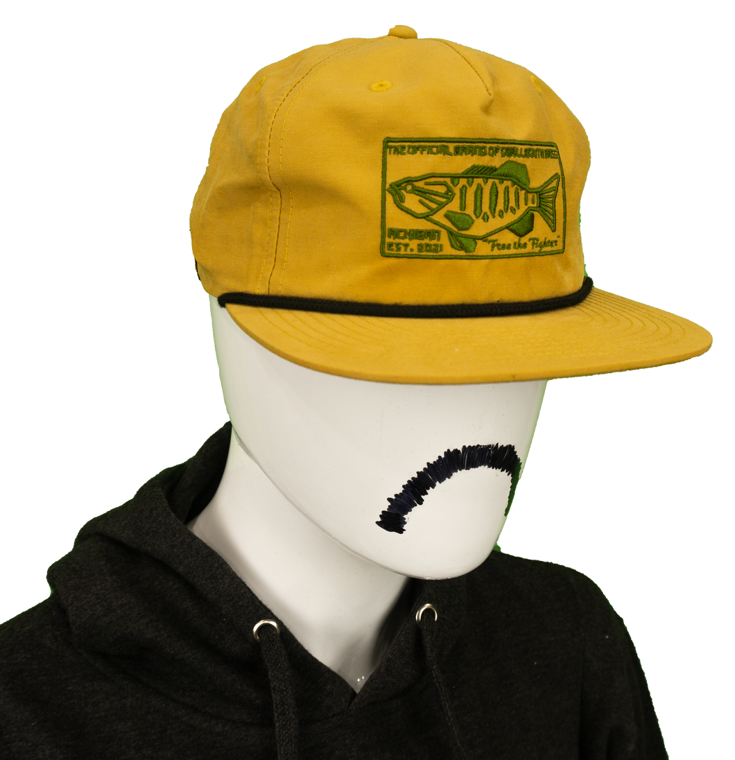 Free the Fighter Embroidered Hat Mustard/Green