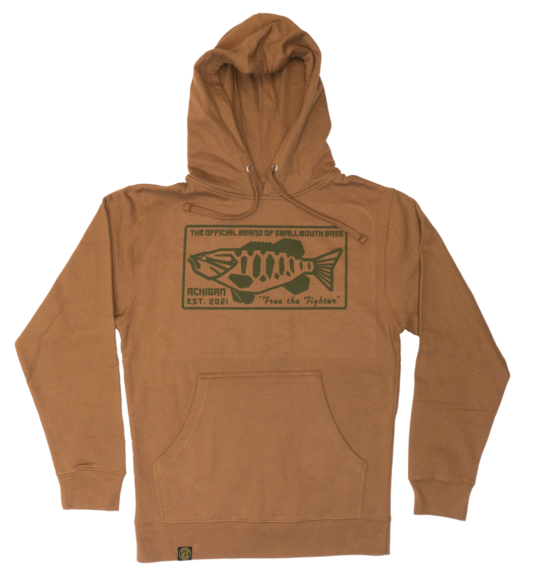 Free the Fighter Hoodie Camel/Green