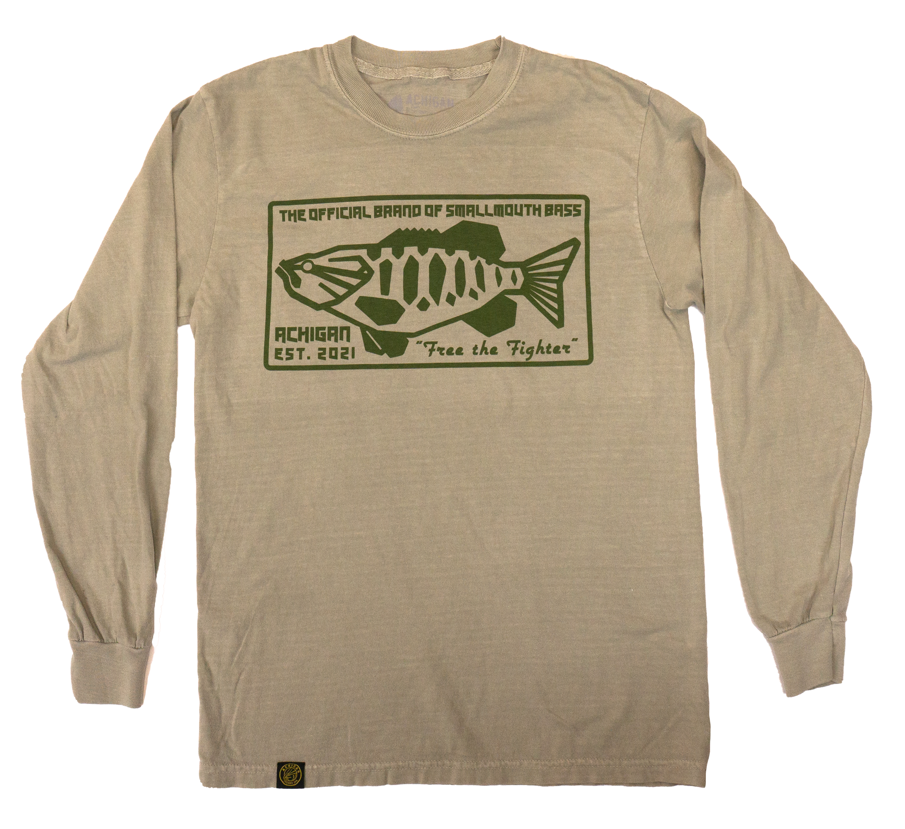 Free the Fighter Heavyweight Long Sleeve Sandstone/Green