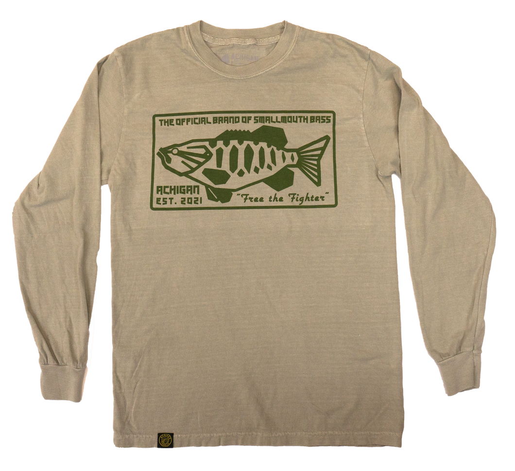 Free the Fighter Heavyweight Long Sleeve Sandstone/Green