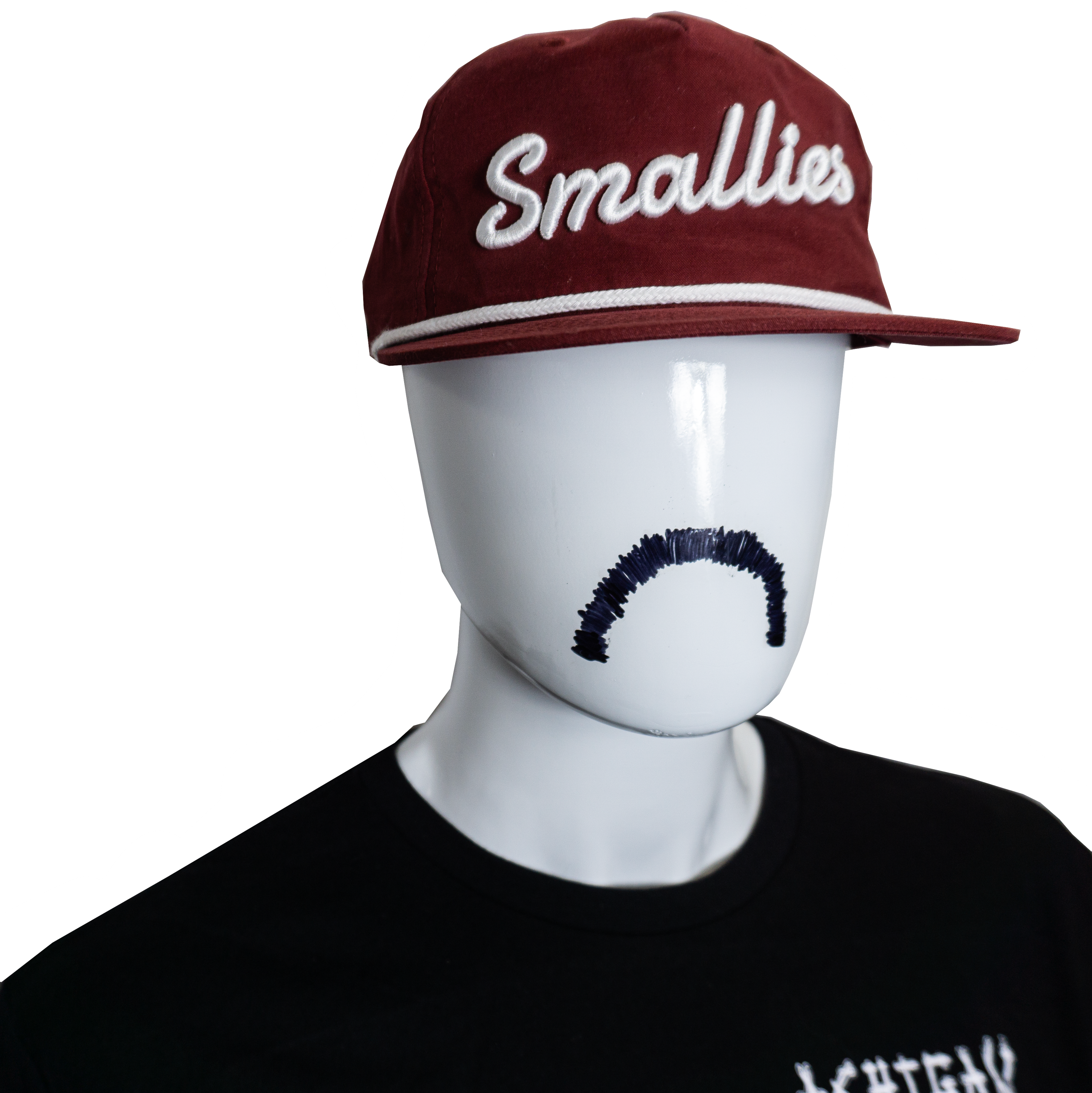 Smallies Hat Maroon/White
