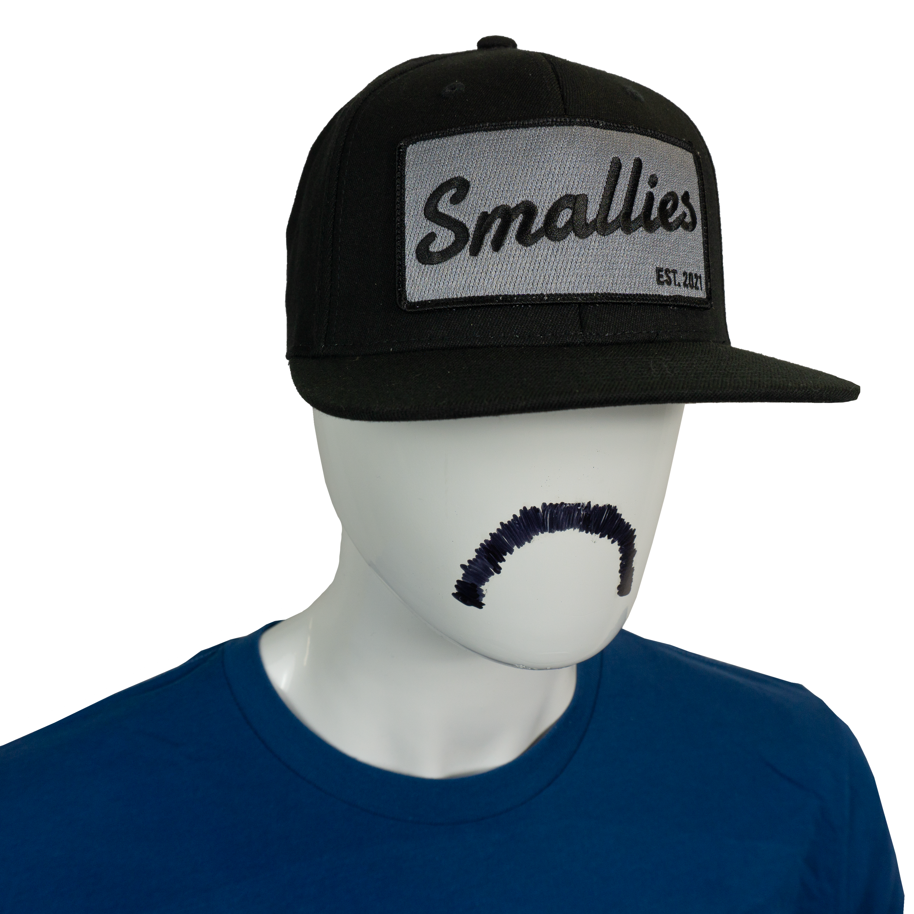 Smallies Patch Flexfit Flatbill (Black and Gray)
