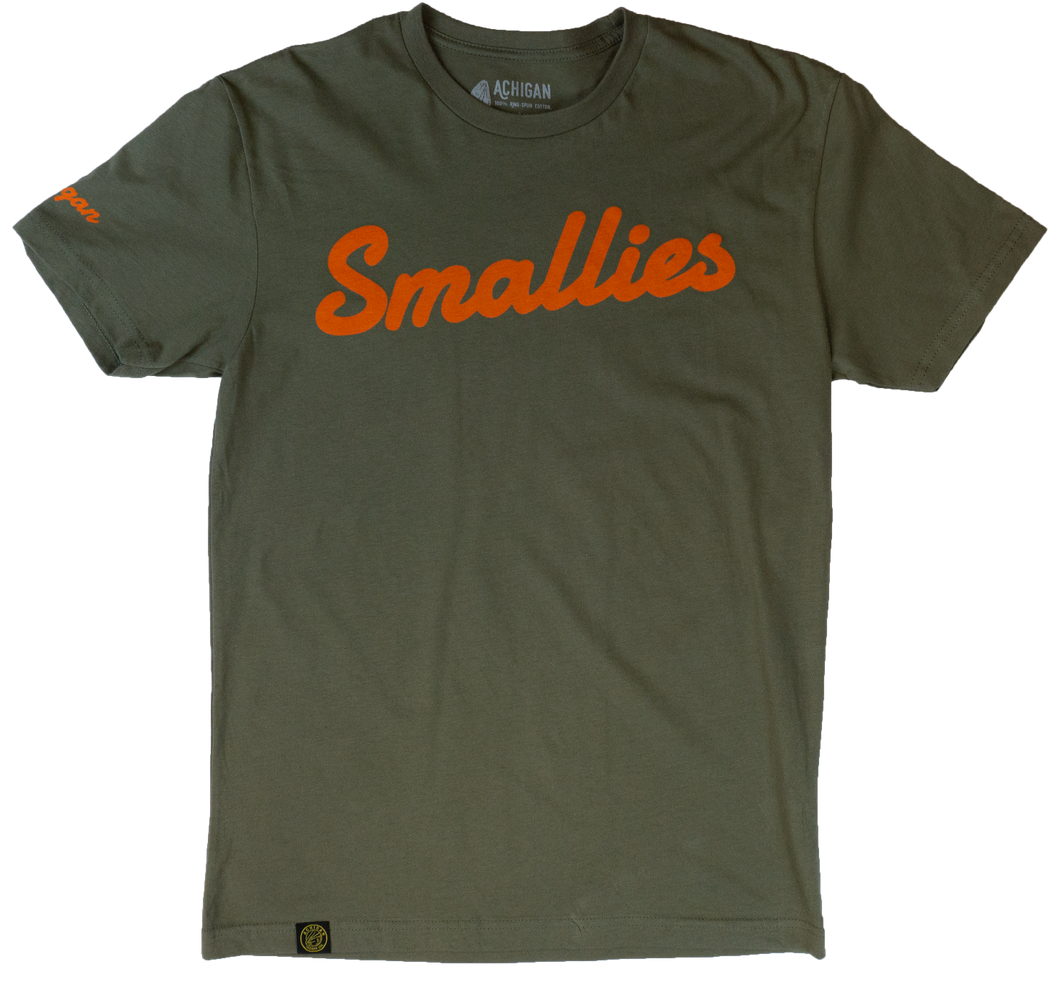 Smallies Tee Olive/Orange